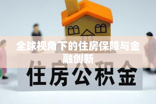 南长全球视角下的住房保障与金融创新