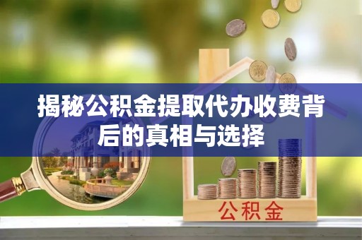 南长揭秘公积金提取代办收费背后的真相与选择