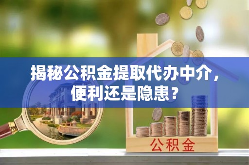 南长揭秘公积金提取代办中介，便利还是隐患？