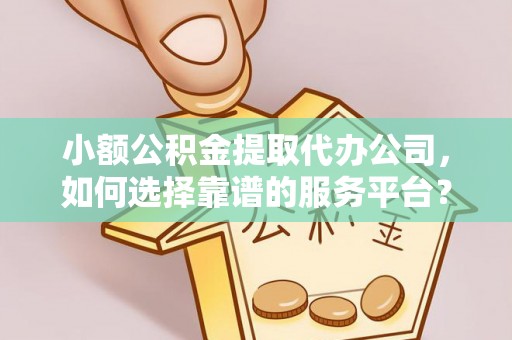 南长小额公积金提取代办公司，如何选择靠谱的服务平台？