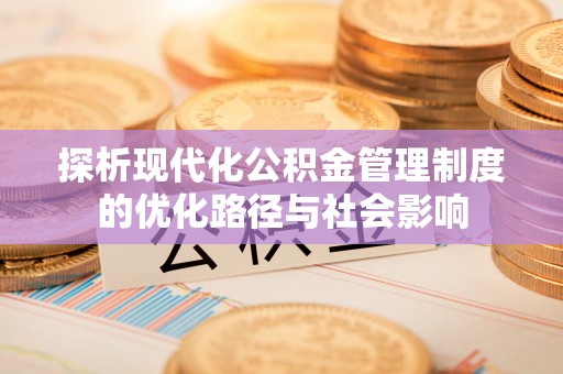 南长探析现代化公积金管理制度的优化路径与社会影响