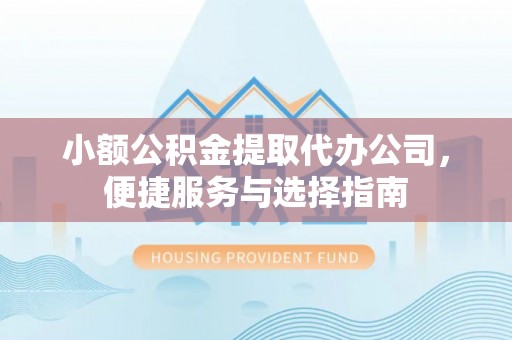 南长小额公积金提取代办公司，便捷服务与选择指南