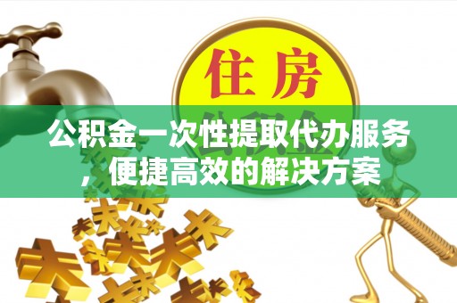 南长公积金一次性提取代办服务，便捷高效的解决方案