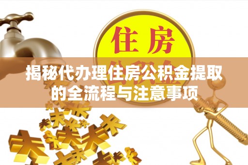 南长揭秘代办理住房公积金提取的全流程与注意事项